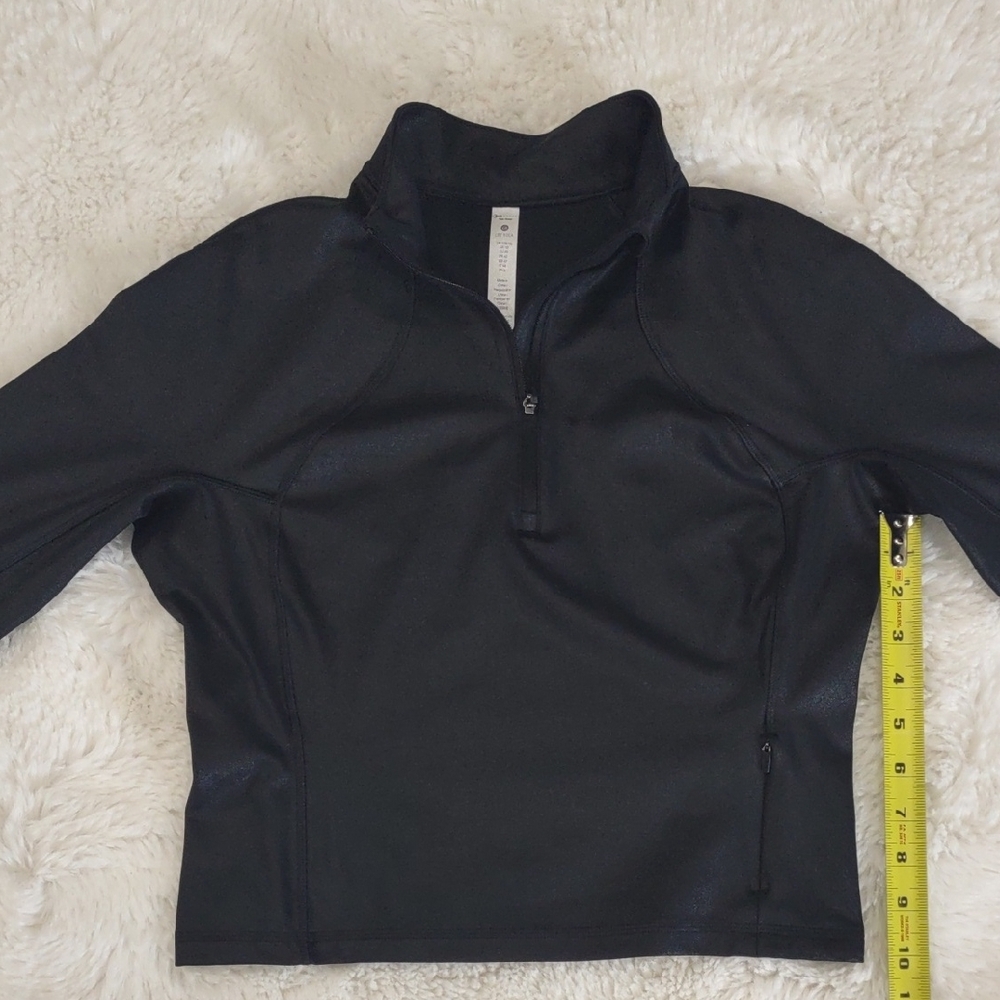 CRZ YOGA FAUX LEATHER Black Women's Long Sleeve Top - Picture 15 of 17